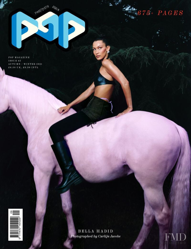 Bella Hadid featured on the Pop cover from September 2021