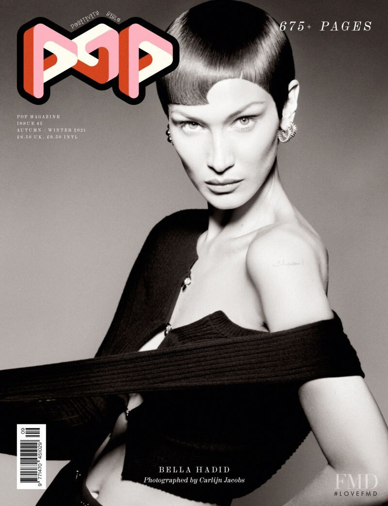 Bella Hadid featured on the Pop cover from September 2021