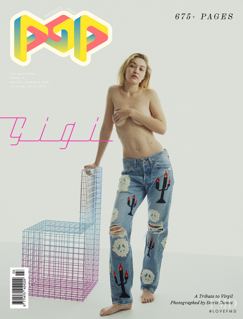 Gigi Hadid featured on the Pop cover from February 2022
