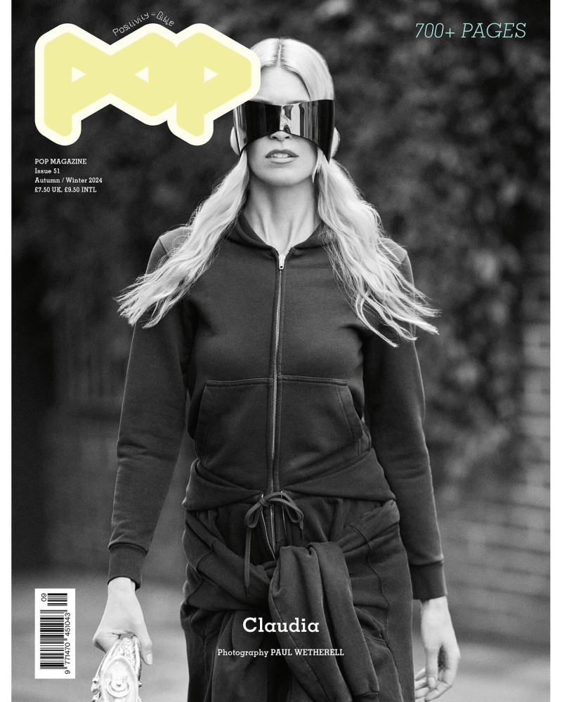 Claudia Schiffer featured on the Pop cover from September 2024