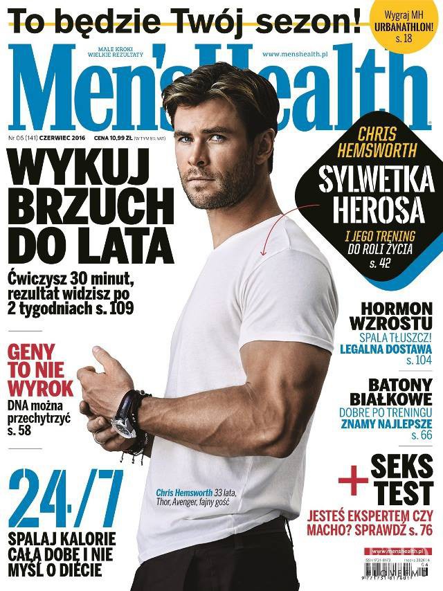  featured on the Men\'s Health Poland cover from June 2016