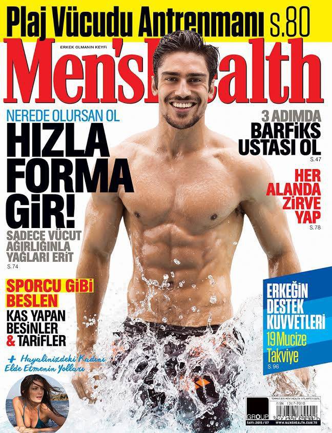 Ignacio Ondategui featured on the Men\'s Health Turkey cover from July 2015