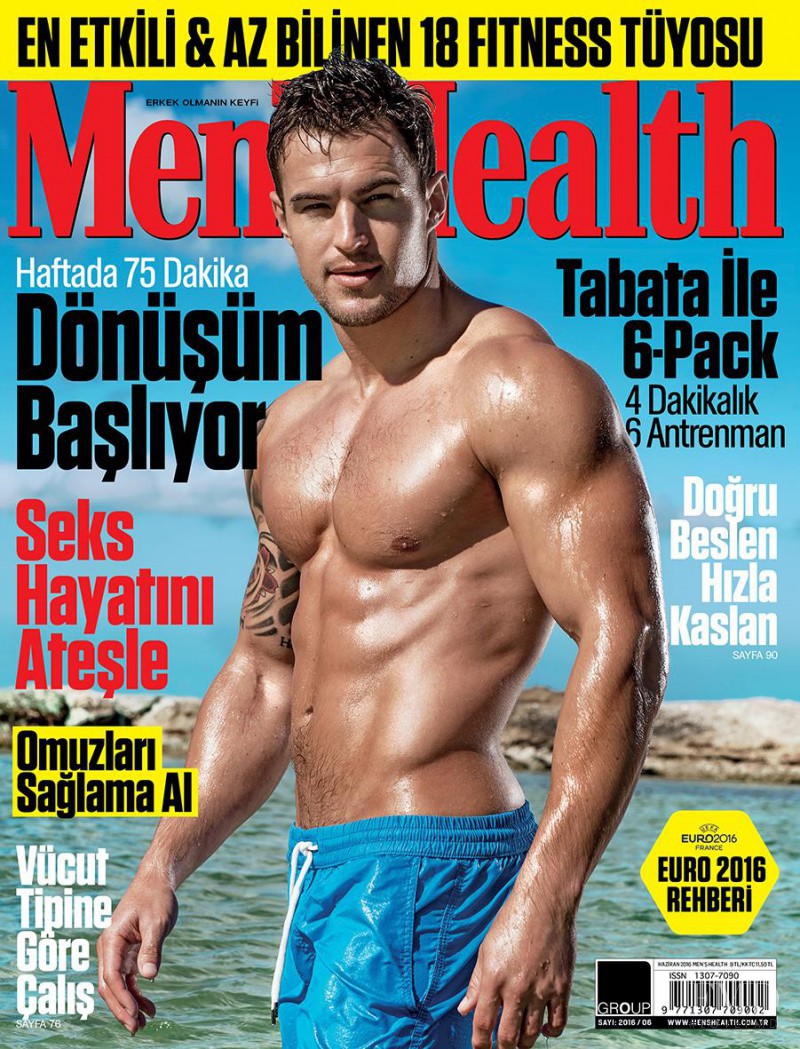  featured on the Men\'s Health Turkey cover from June 2016