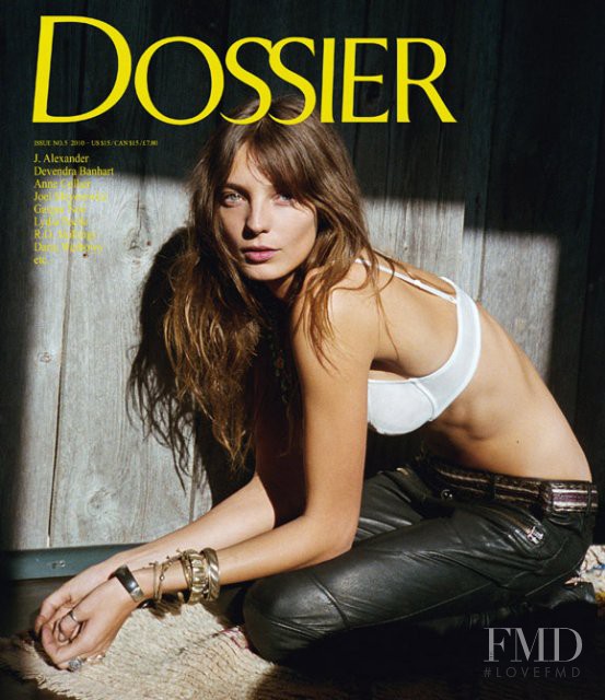 Daria Werbowy featured on the Dossier Journal cover from February 2010