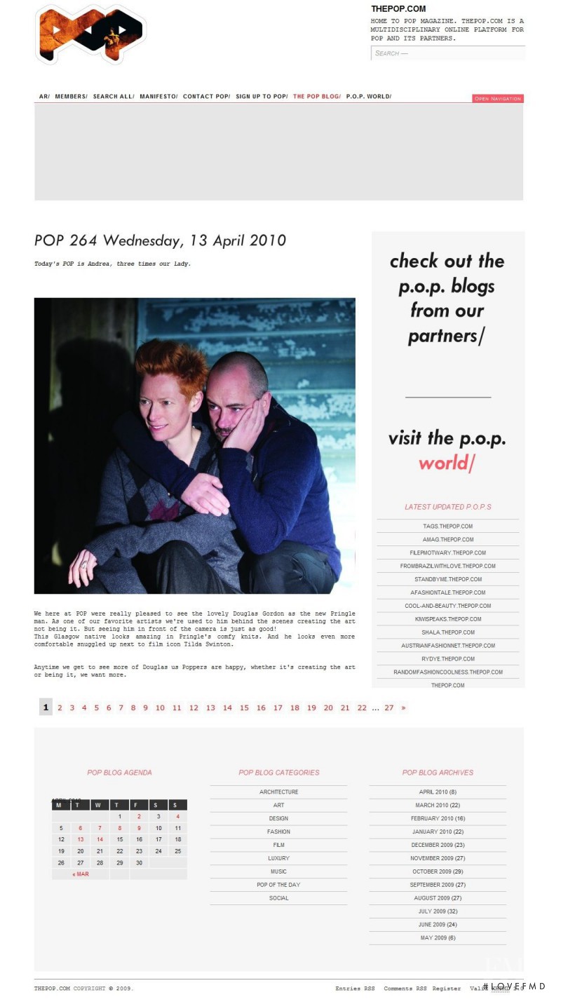  featured on the ThePop.com screen from April 2010
