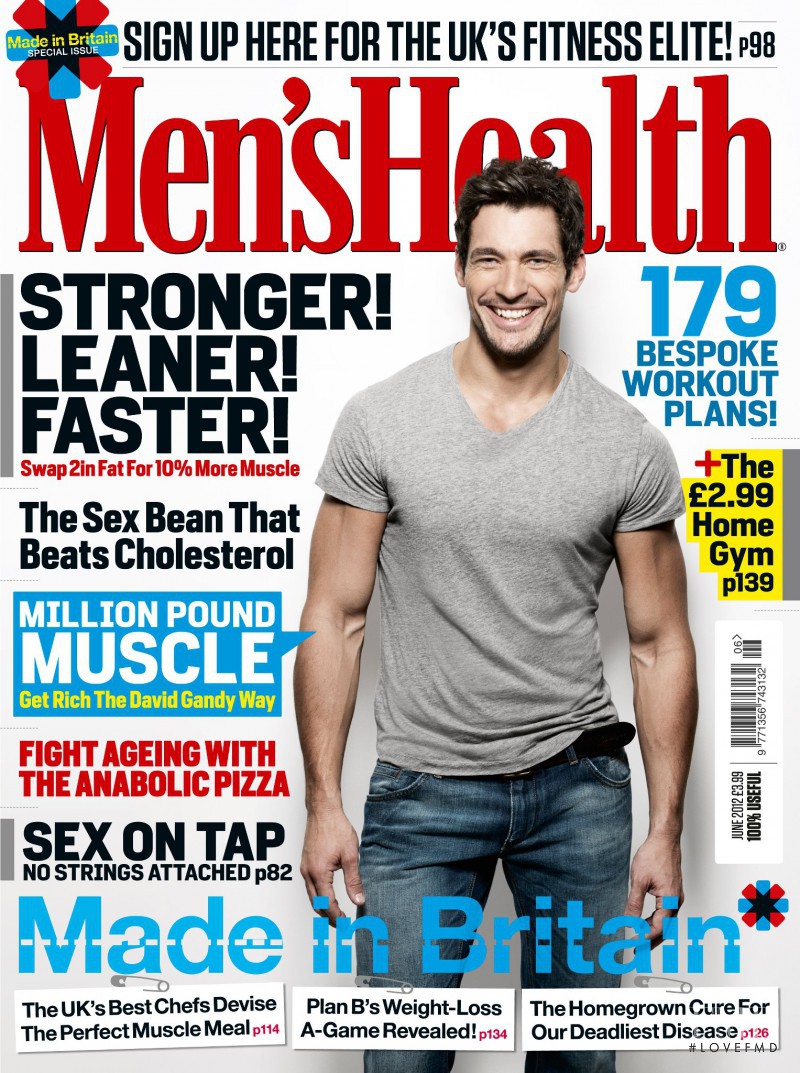 David Gandy featured on the Men\'s Health UK cover from June 2012