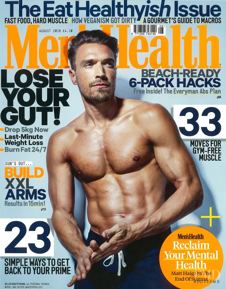 Gilles Souteyrand featured on the Men\'s Health UK cover from August 2018