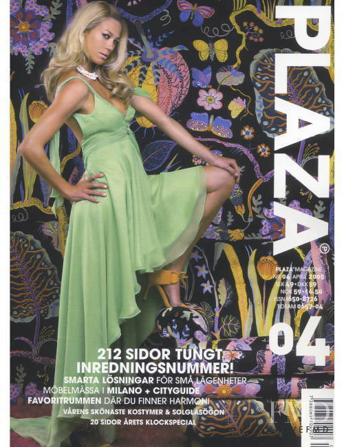 Caroline Forsling featured on the Plaza Magazine Sweden cover from April 2005