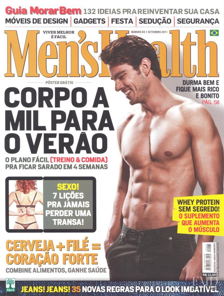 Junior Ferreira featured on the Men\'s Health Brazil cover from September 2011