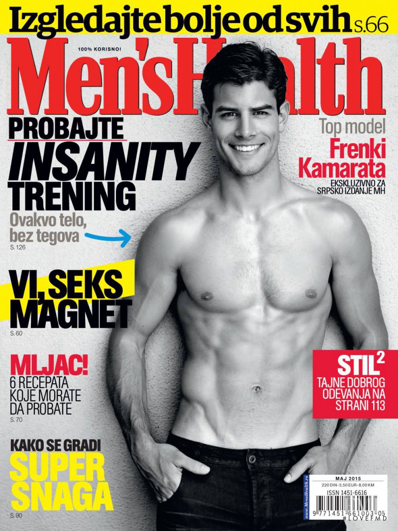 Franky Cammarata featured on the Men\'s Health Serbia cover from May 2015
