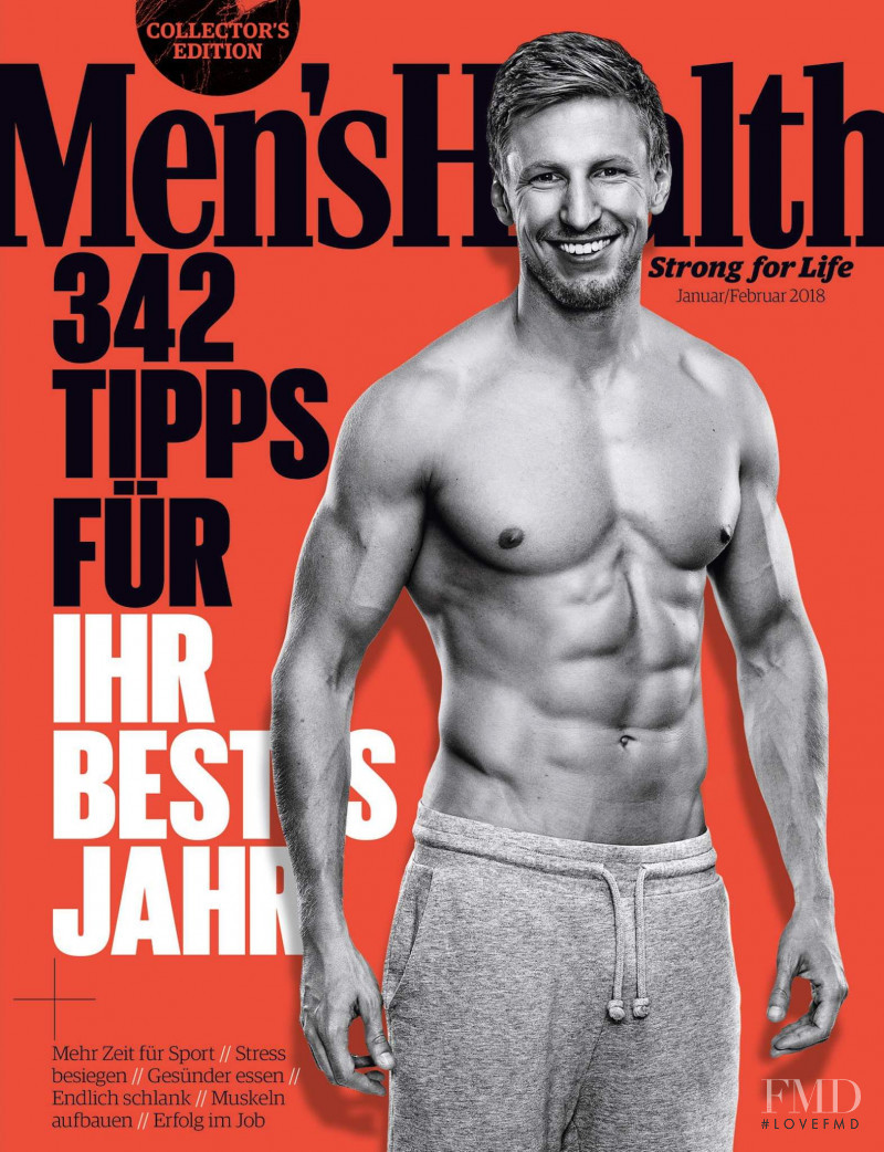 Nico Airone featured on the Men\'s Health Germany cover from January 2018
