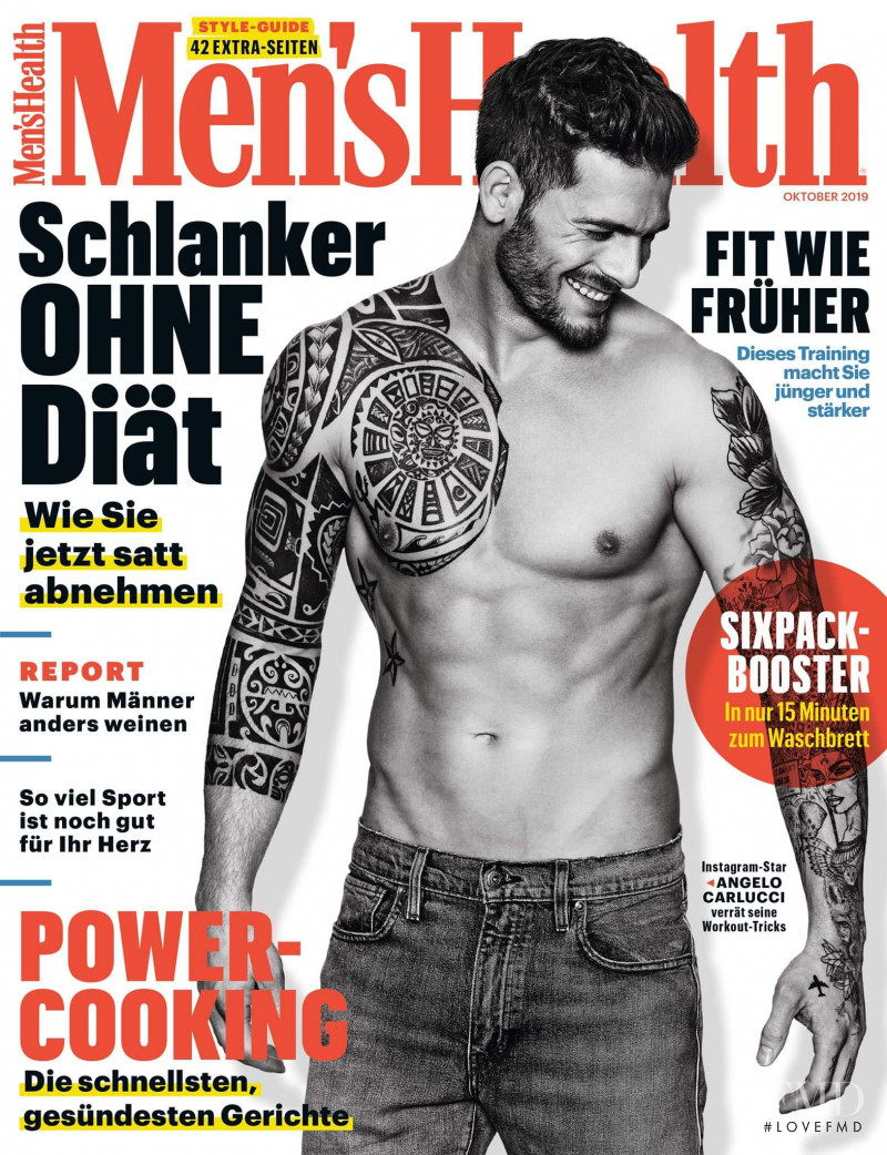Angelo Carlucci featured on the Men\'s Health Germany cover from October 2019
