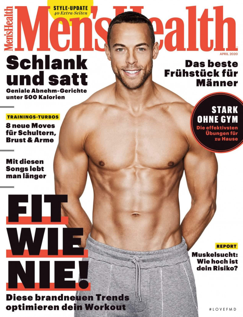 Andrej Mangold featured on the Men\'s Health Germany cover from April 2020