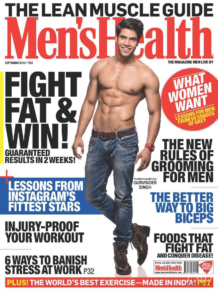 Gurvinder Singh featured on the Men\'s Health India cover from September 2015