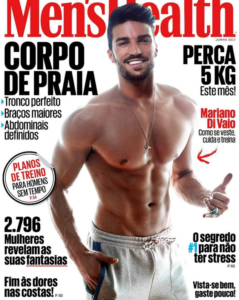 Mariano di Vaio featured on the Men\'s Health Portugal cover from June 2017