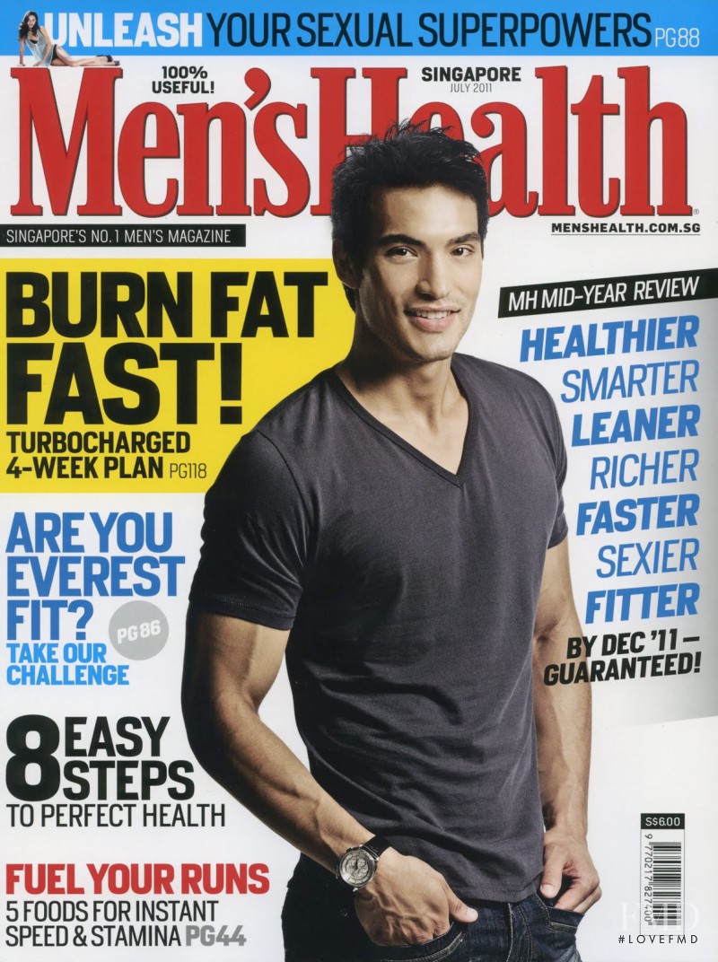 Steven Patenaude featured on the Men\'s Health Singapore cover from July 2011