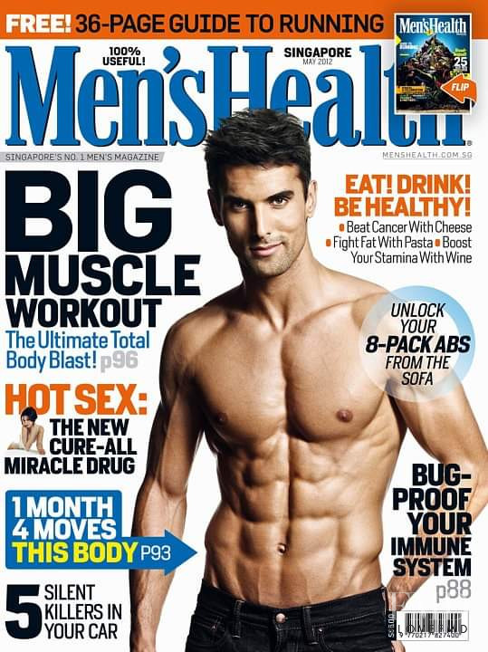 Abdel Abdelkader featured on the Men\'s Health Singapore cover from May 2012