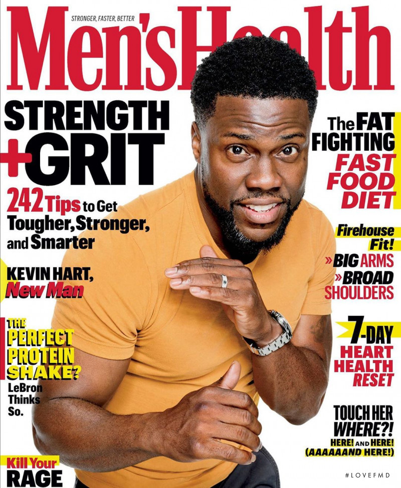 Kevin Hart featured on the Men\'s Health USA cover from March 2020