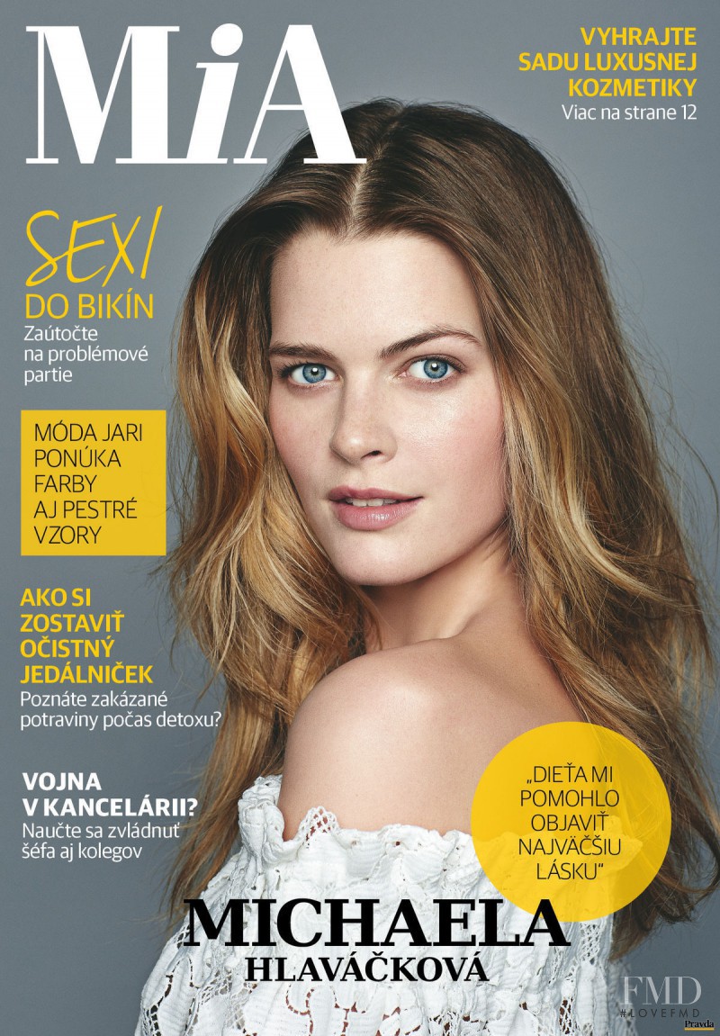 Michaela Hlavackova featured on the MiA Slovakia cover from April 2016