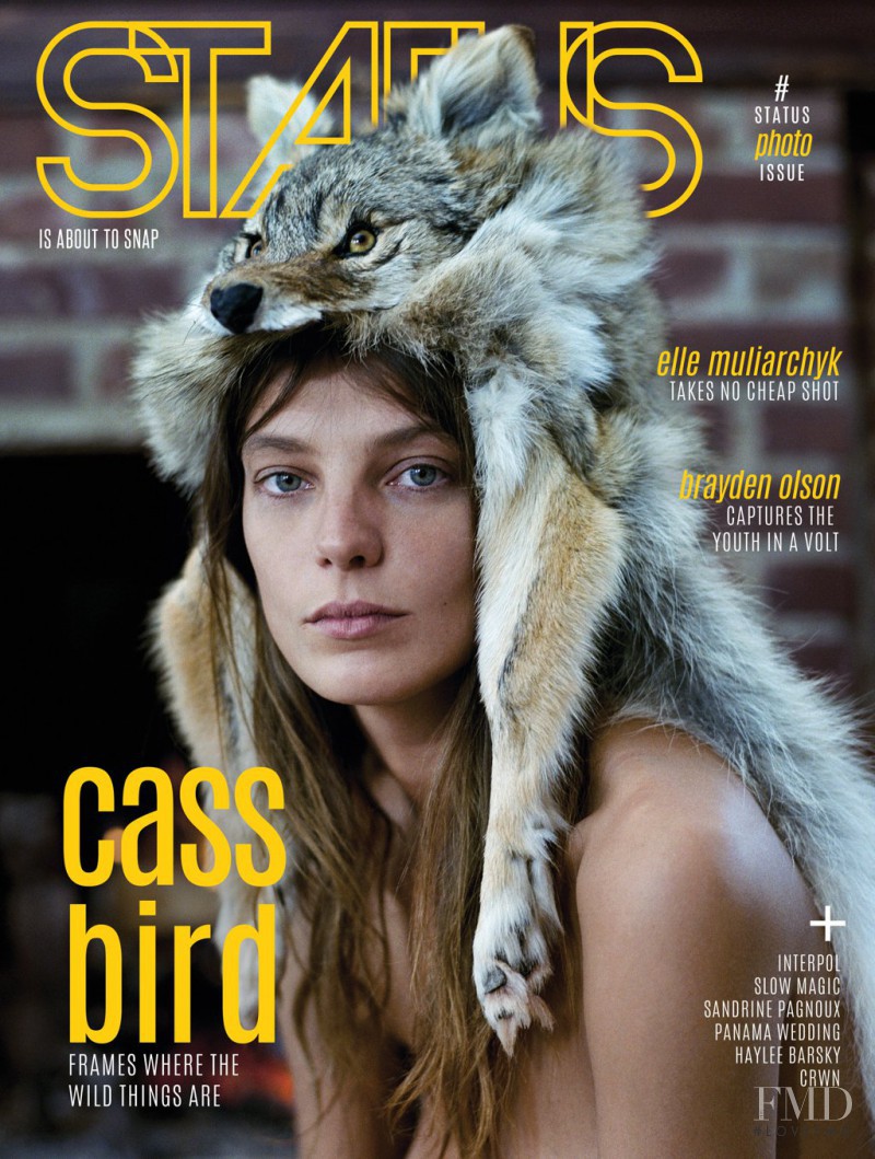 Daria Werbowy featured on the Status cover from December 2014