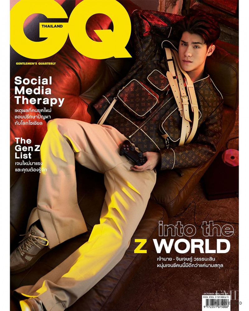 Jinjett Wattanasin featured on the GQ Thailand cover from October 2019