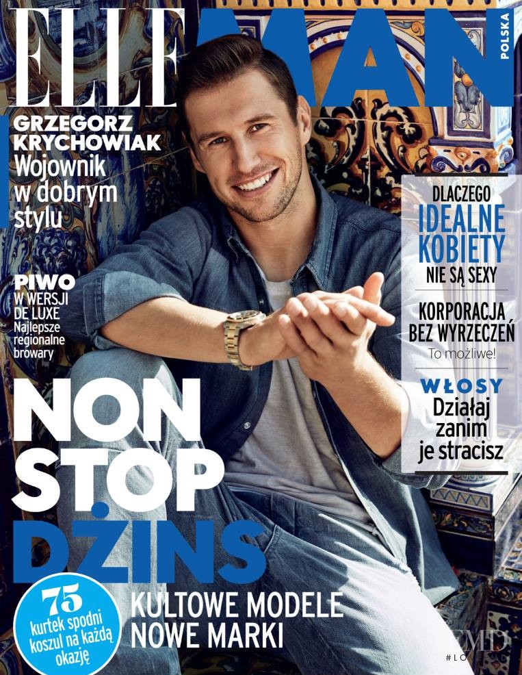 Grzegorz Krychowiak featured on the Elle Man Poland cover from March 2016