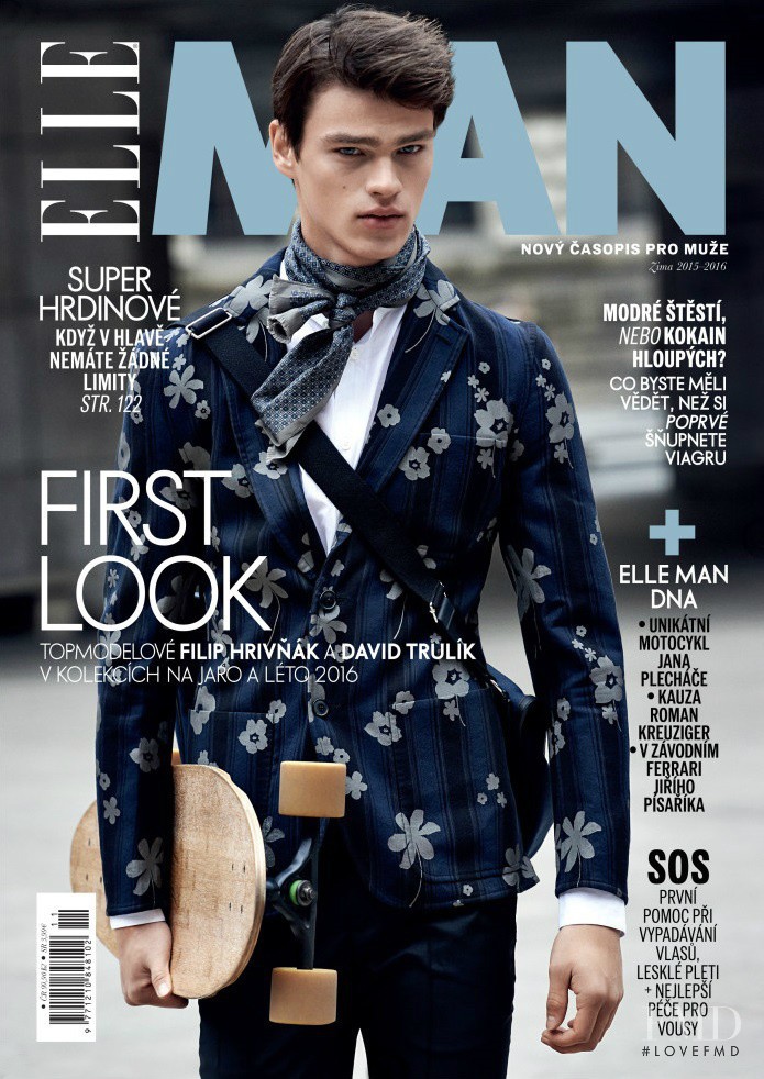 Filip Hrivnak featured on the Elle Man Czech Republic cover from November 2015