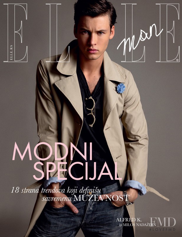 Alfred Kovac featured on the Elle Man Serbia cover from January 2013