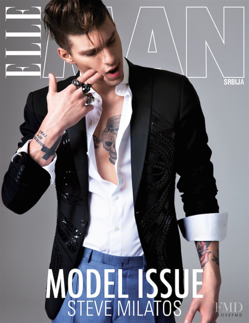 Steve Milatos featured on the Elle Man Serbia cover from March 2015
