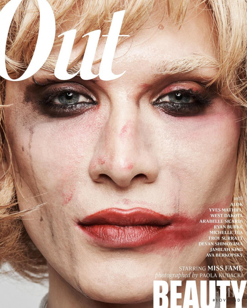 Miss Fame featured on the Out cover from April 2019
