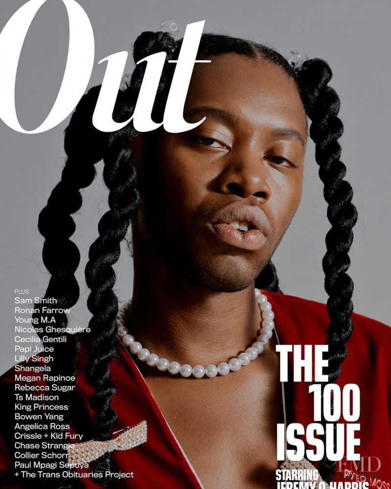 Jeremy O Harris featured on the Out cover from December 2019