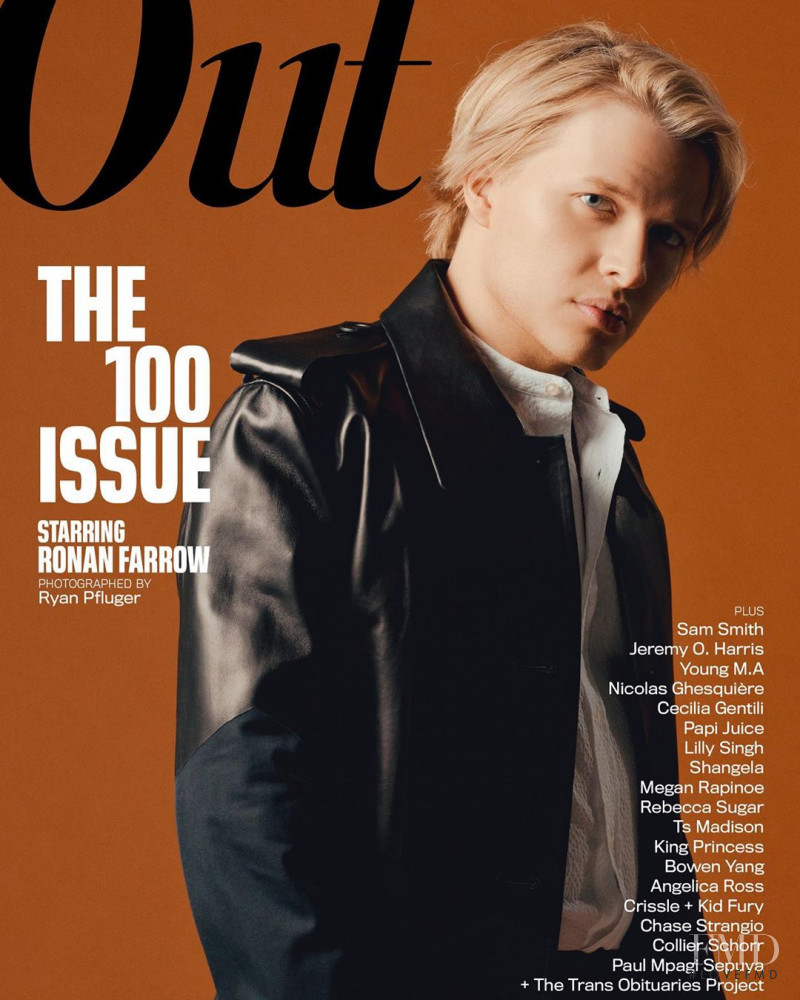 Ronan Farrow  featured on the Out cover from December 2019