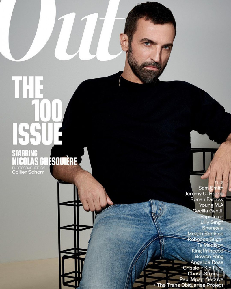 Nicolas Ghesquiere featured on the Out cover from December 2019