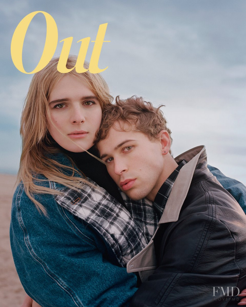Hari Nef featured on the Out cover from January 2019