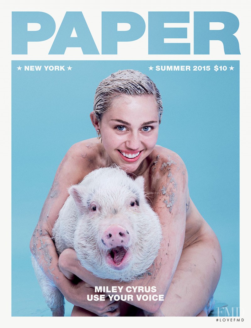 Miley Cyrus featured on the Paper cover from June 2015