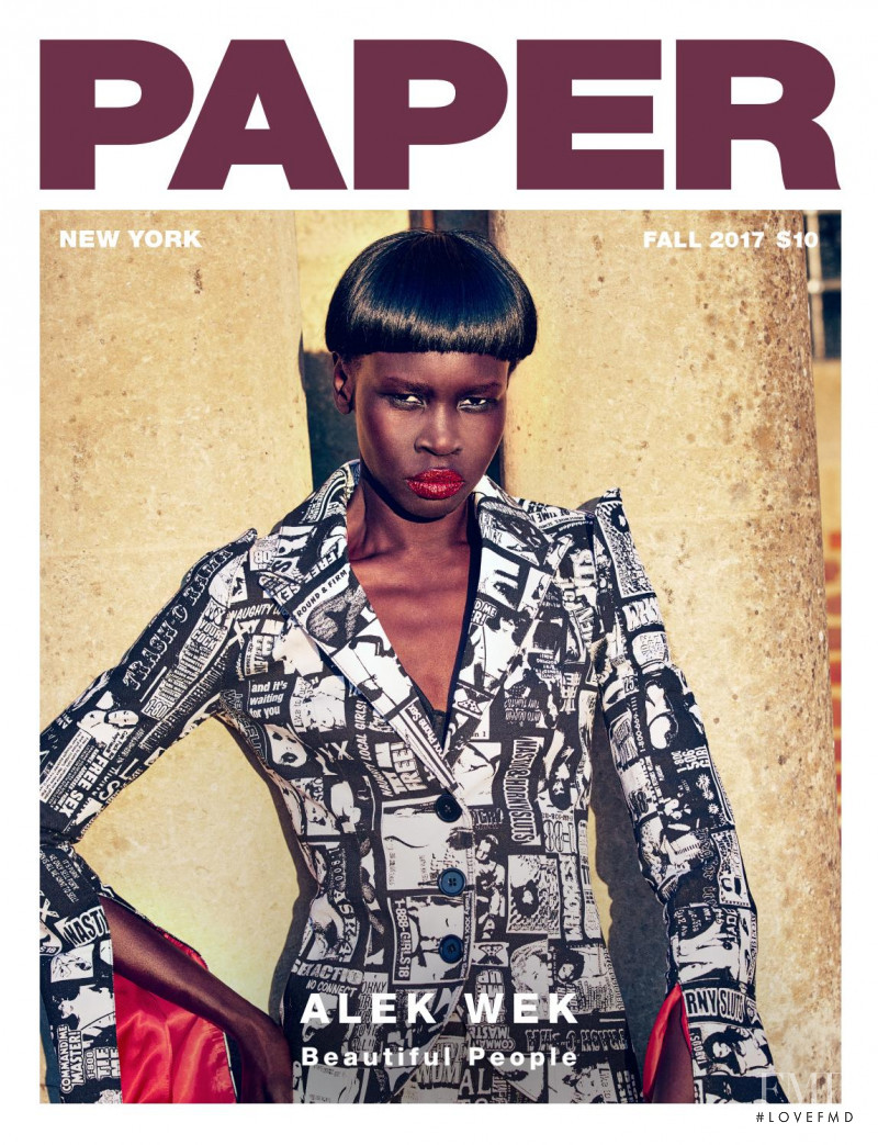 Alek Wek featured on the Paper cover from September 2017