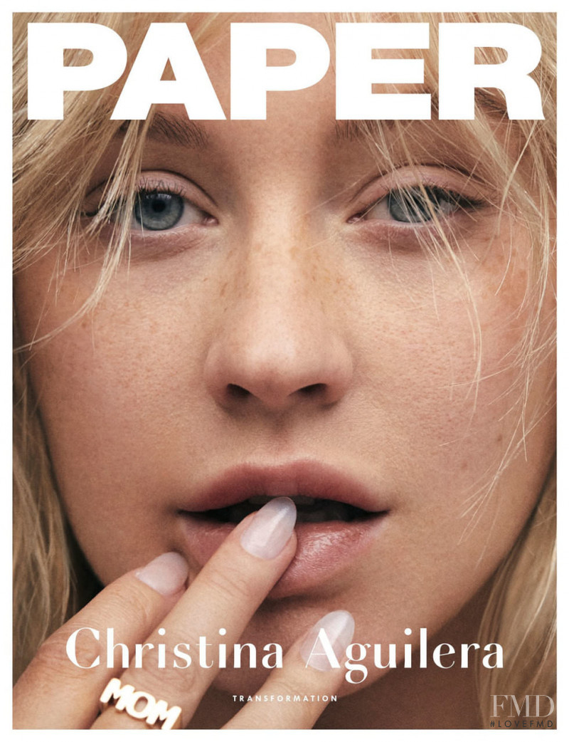 Christina Aguilera  featured on the Paper cover from March 2018
