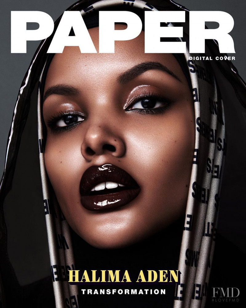 Halima Aden featured on the Paper cover from February 2019