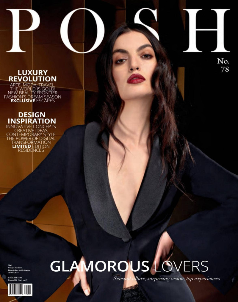 Aurora Sulejmani featured on the Posh Italy cover from April 2018
