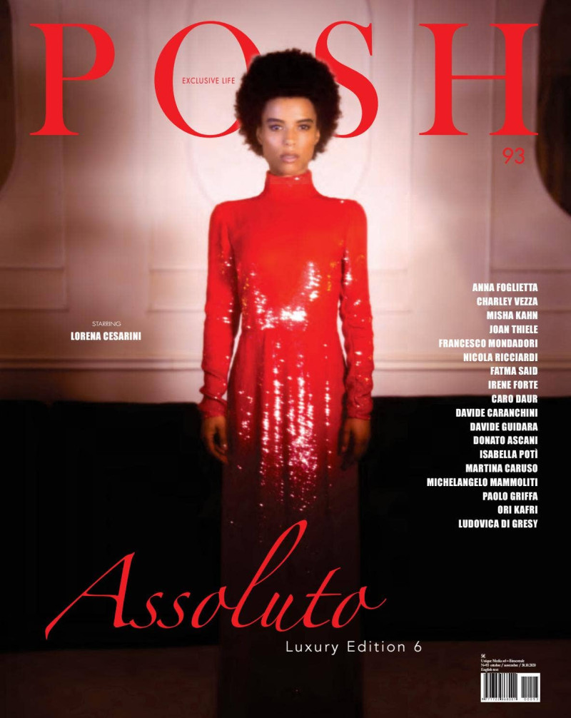 Lorena Cesarini featured on the Posh Italy cover from October 2020