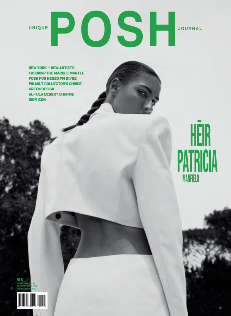 Patricia Manfield featured on the Posh Italy cover from September 2021
