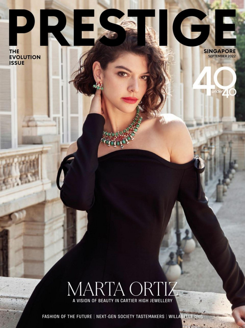 Marta Ortiz featured on the Prestige Singapore cover from September 2022
