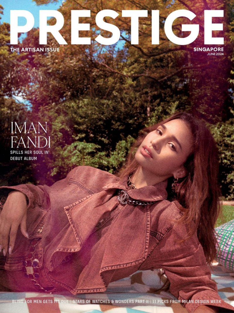 Iman Fandi featured on the Prestige Singapore cover from June 2024