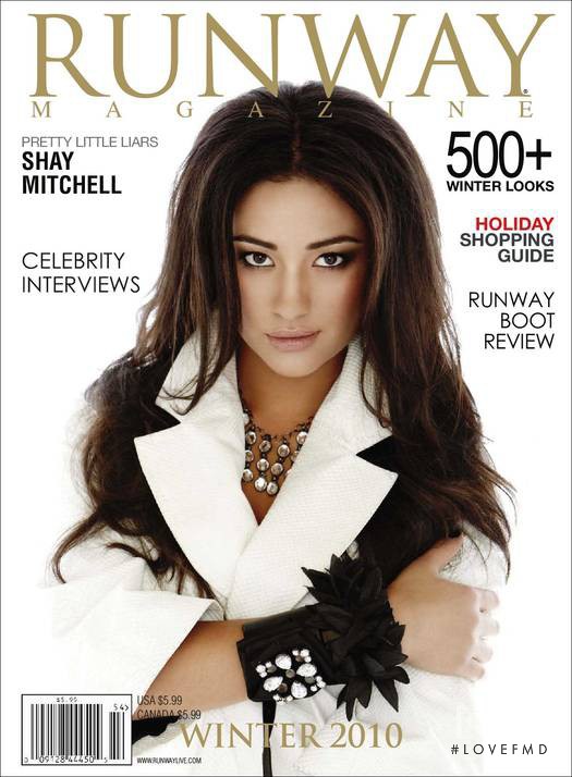 Shay Mitchell featured on the Runway cover from December 2010