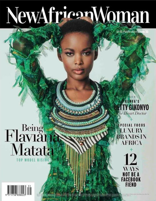 Flaviana Matata featured on the New African Woman cover from June 2015