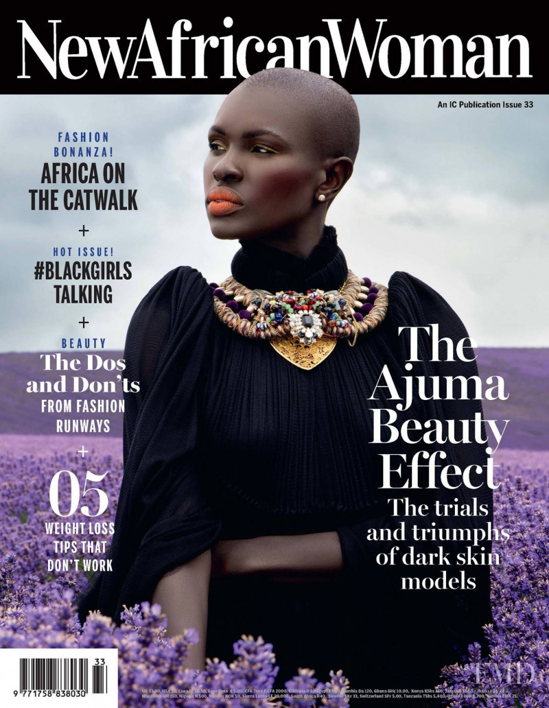 Ajuma Nasenyana featured on the New African Woman cover from October 2015