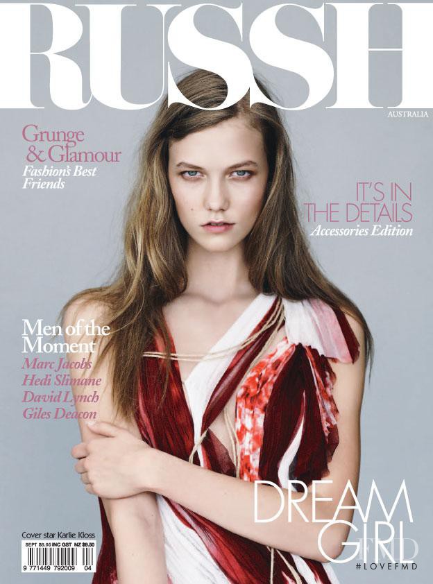 Karlie Kloss featured on the Russh cover from September 2008