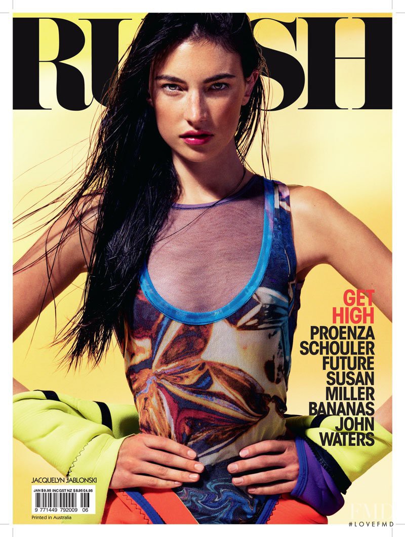 Jacquelyn Jablonski featured on the Russh cover from December 2009