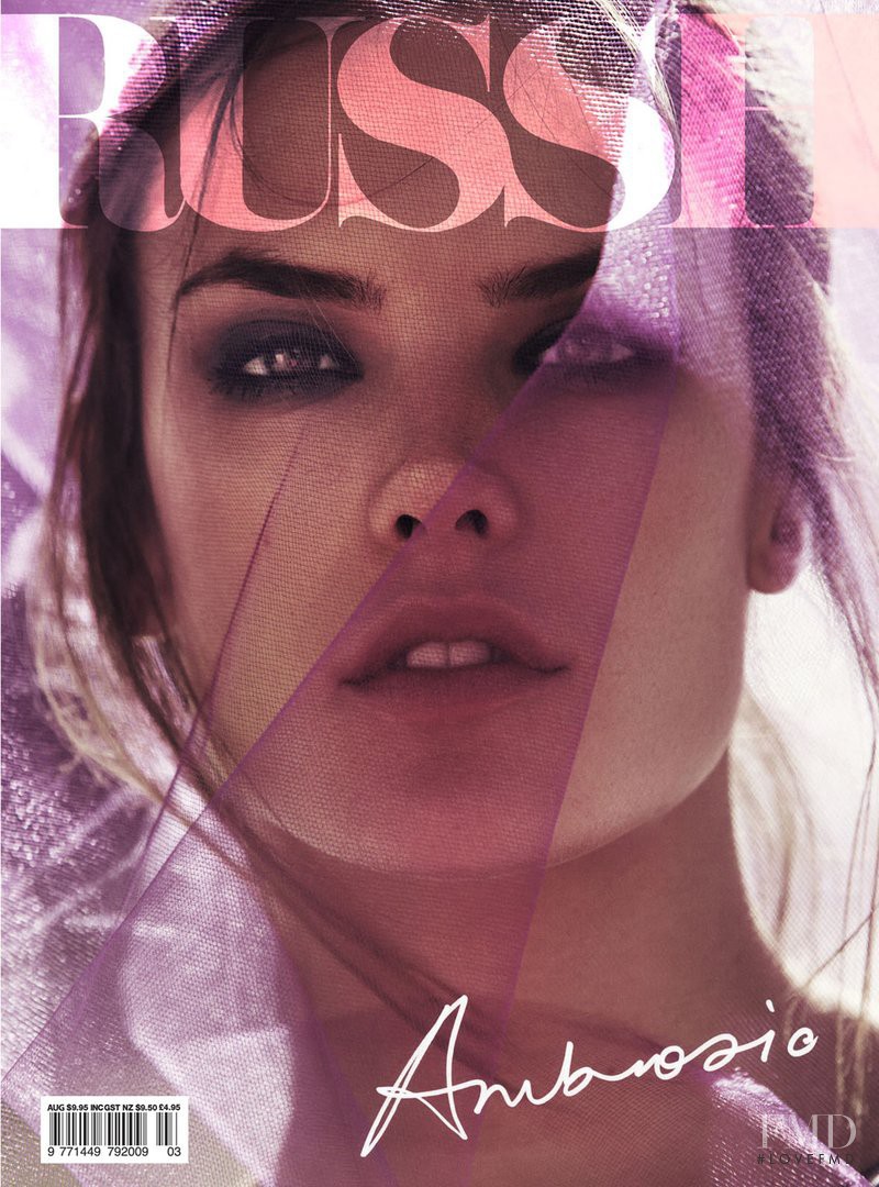 Alessandra Ambrosio featured on the Russh cover from August 2010