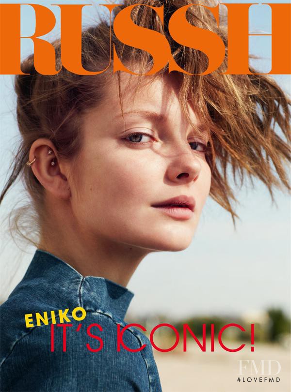 Eniko Mihalik featured on the Russh cover from December 2010